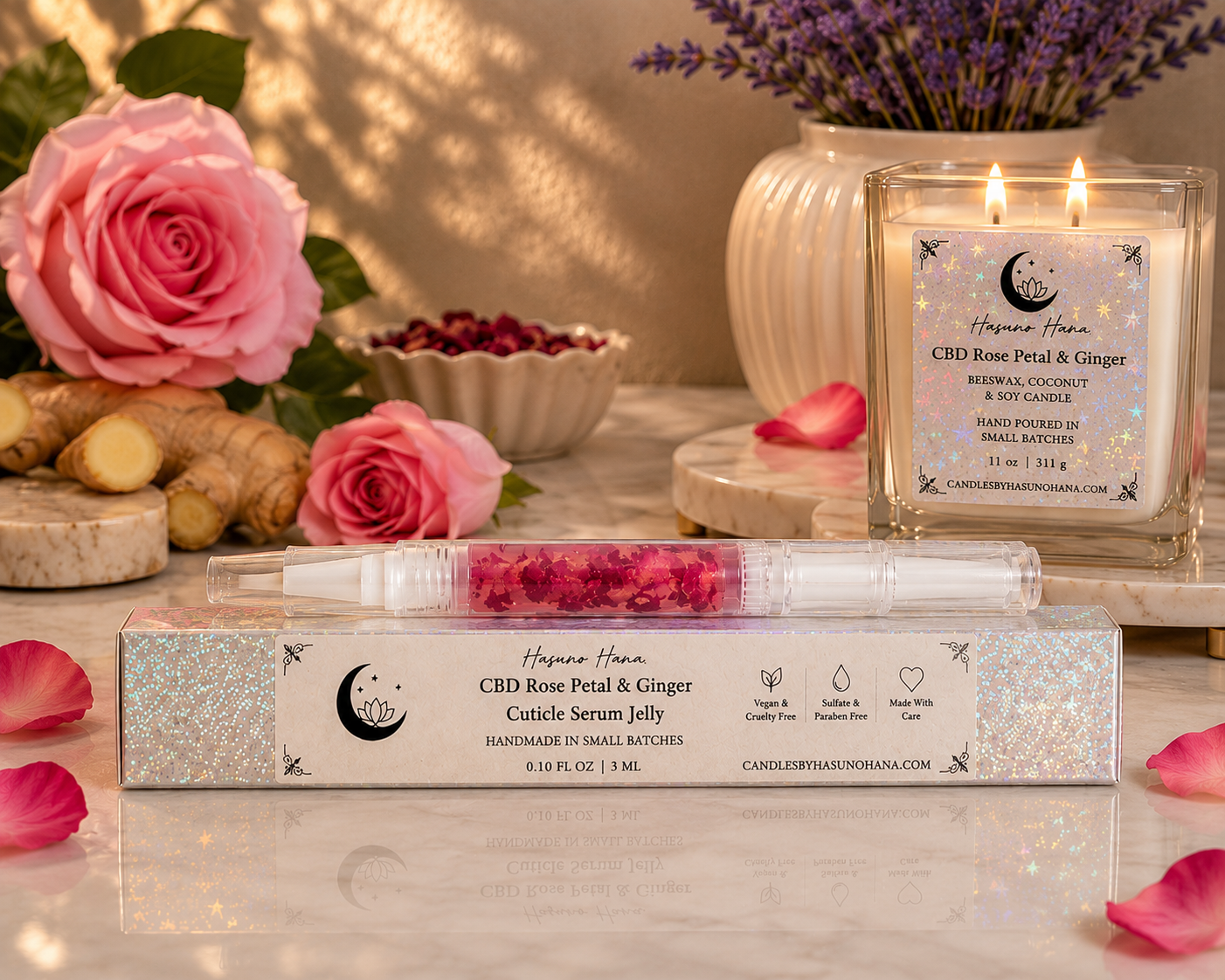 CBD Rose Petal & Ginger Cuticle Serum Pen